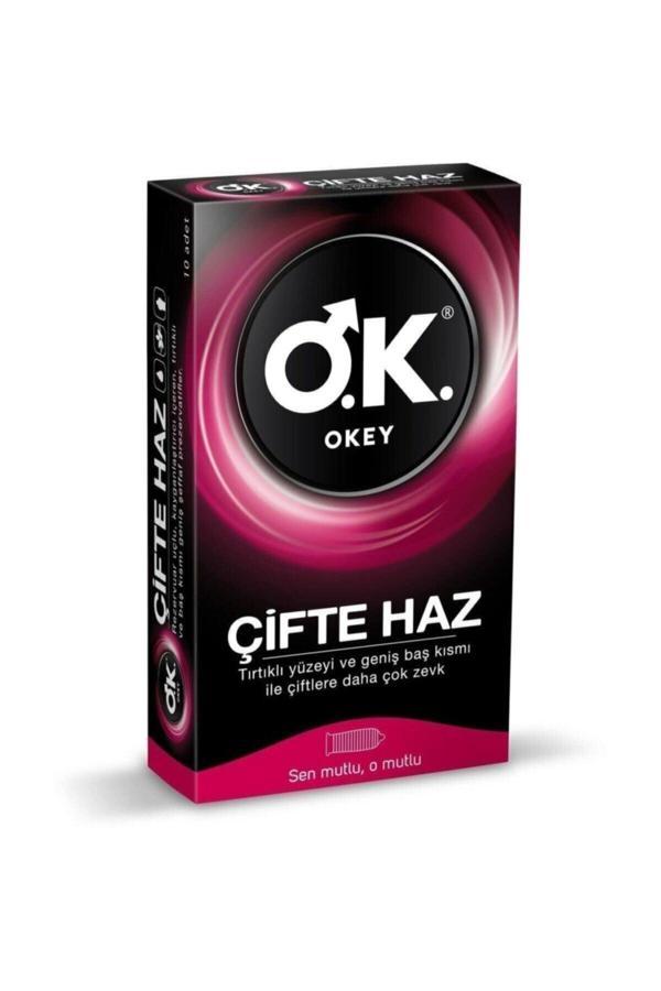 Okey Prezervatif Çifte Haz Prezervatif 10'Lu - Image 1