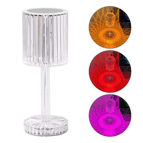 Dekoratif RGB LED'li Ambiyans Masa Gece Lambası Şarjlı Dokunmatik Tuşlu HA-1788 (2818) - Image 1