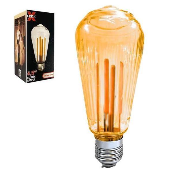 ST-64 Kırılmaz Gövde 4,5 Watt Çizgili Rustik Ampul (2818) - Image 1