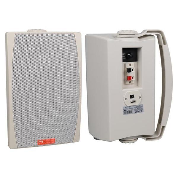 MV-03 16 CM 60 Watt Komütatörlü Hat Trafolu Beyaz Sütun Hoparlör (2'li Takım) (2818) - Image 1