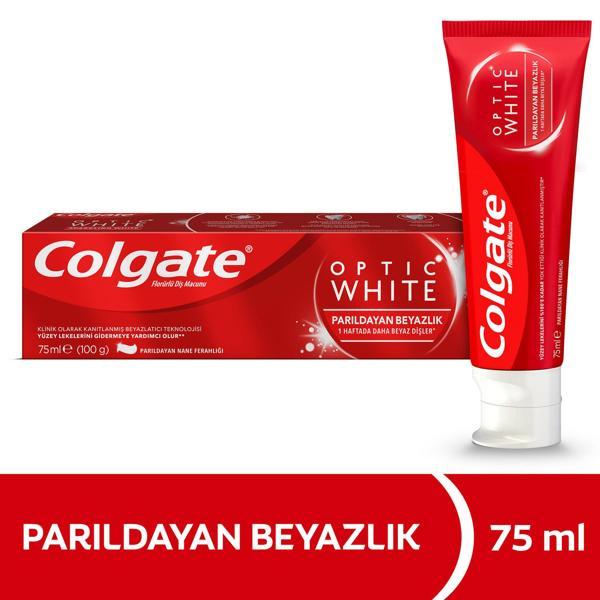 Colgate Optic White Parıldayan Beyazlık Beyazlatıcı Diş Macunu 75 Ml 3 Adet - Image 1