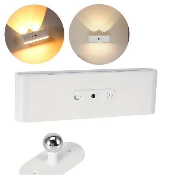 SK-BD188F Çift Yönlü Hareket Sensörlü Dekoratif Şarjlı Duvar Aplik 2 Mercekli 15 Smd Ledli 3000K-4000K-6500K (2818) - Image 1