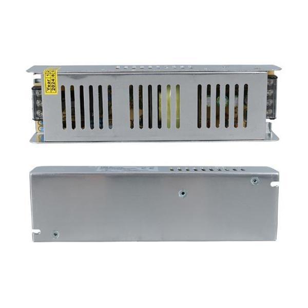 ALN-M12165S 12 Volt 16.5 Amper 200 Watt Slim Metal Kasa Adaptör 200x60x40mm (2818) - Image 1
