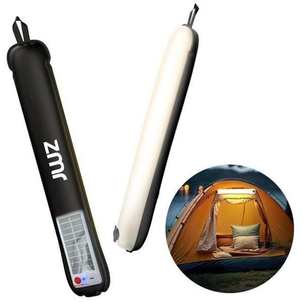 ZMR ZMR-385 Katlanır Şişirilebilir Beyaz Ledli Aydınlatma Tüpü USB Ve Güneş Enerjisi Şarjlı Armatür (2818) - Image 1