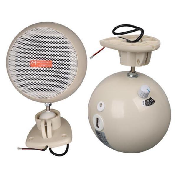 MV-12 7.5 CM 20 Watt Komütatörlü Hat Trafolu Krem Beyazı Sütun Sarkık Hoparlör (2'li Takım) (2818) - Image 1