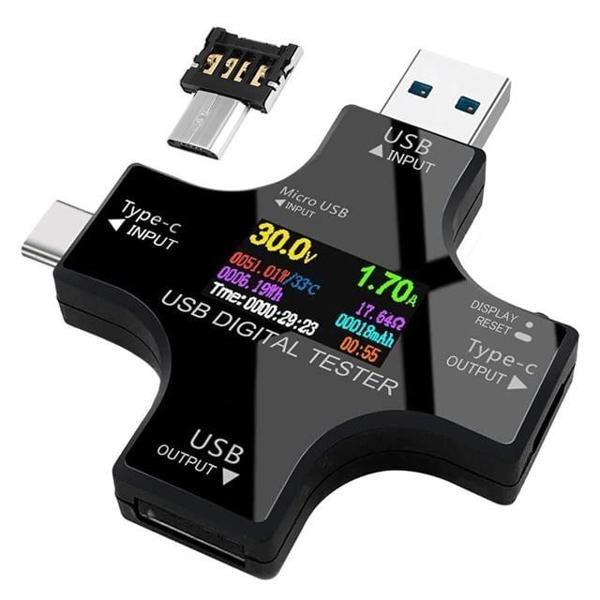 USB Tester Voltmetre Ampermetre Akım Göstergesi Multimetre Test Cihazı OTG Destekli (2818) - Image 1
