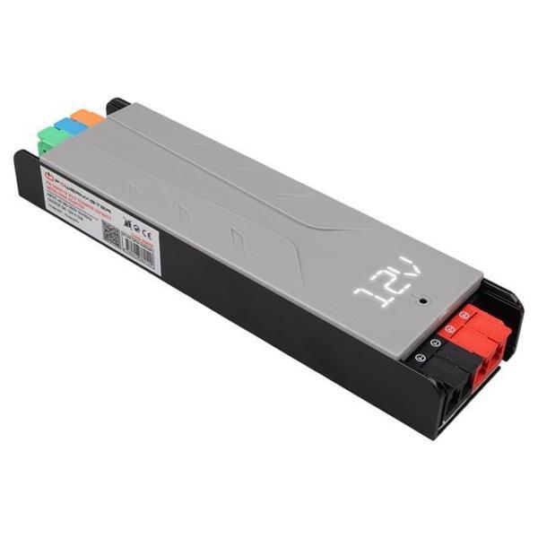 12 Volt 10 Amper 120 Watt Slim Metal Kasa Adaptör Voltaj Göstergeli 189x51x27mm (2818) - Image 1