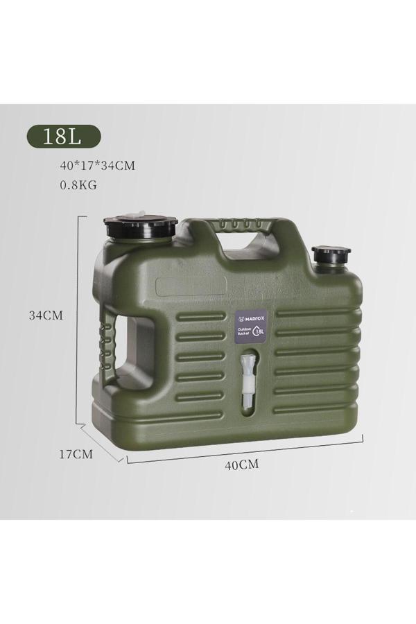 Madfox Madfox Galon Air Pe Musluklu Su Bidonu 18 Litre Yeşil - Image 1