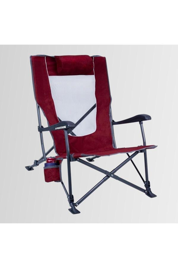 Madfox Madfox Low-Ride Recliner™ 3 Kademeli Katlanır Kamp Sandalyesi Bordo - Image 1