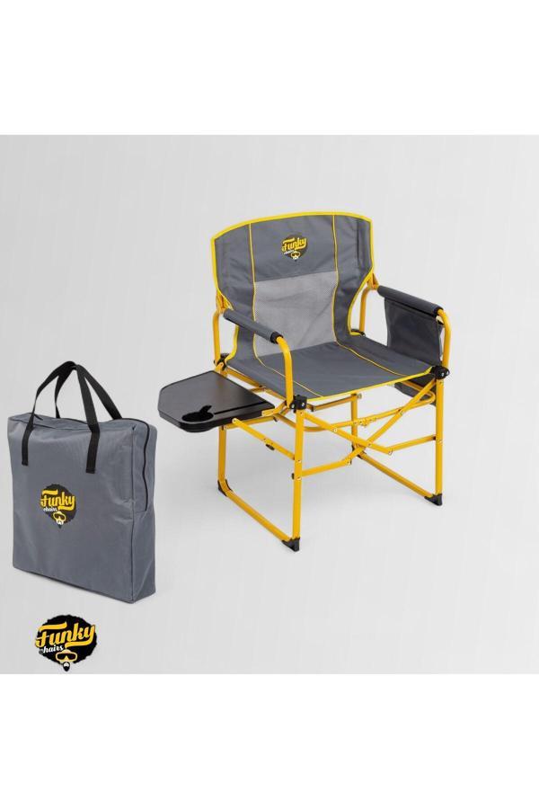 Funky Chairs Extra Katlanabilir Xl Kamp Sandalyesi – Sarı - Image 1