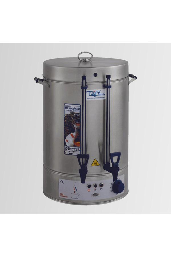 Tuğra Elektrikli Semaver 250 Bardak 23 Litre Çay Makinesi Otomatı Çaycı Krom - Image 1