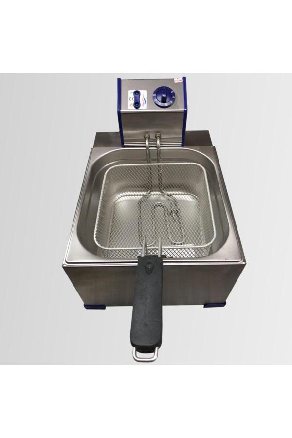 Tuğra Elektrikli 2500 Watt 8 Litre 2/3' Tek Gastronom Küvetli Fritöz - Image 1