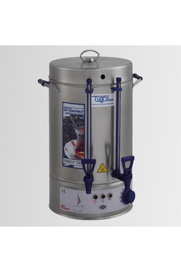 Tuğra Elektrikli Semaver 120 Bardak 13 Litre Çay Makinesi Otomatı Çaycı Krom - Image 1