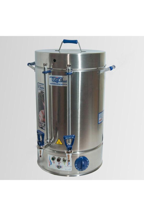 Tuğra Elektrikli Semaver 160 Bardak 16 Litre Çay Makinesi Otomatı Çaycı Krom - Image 1