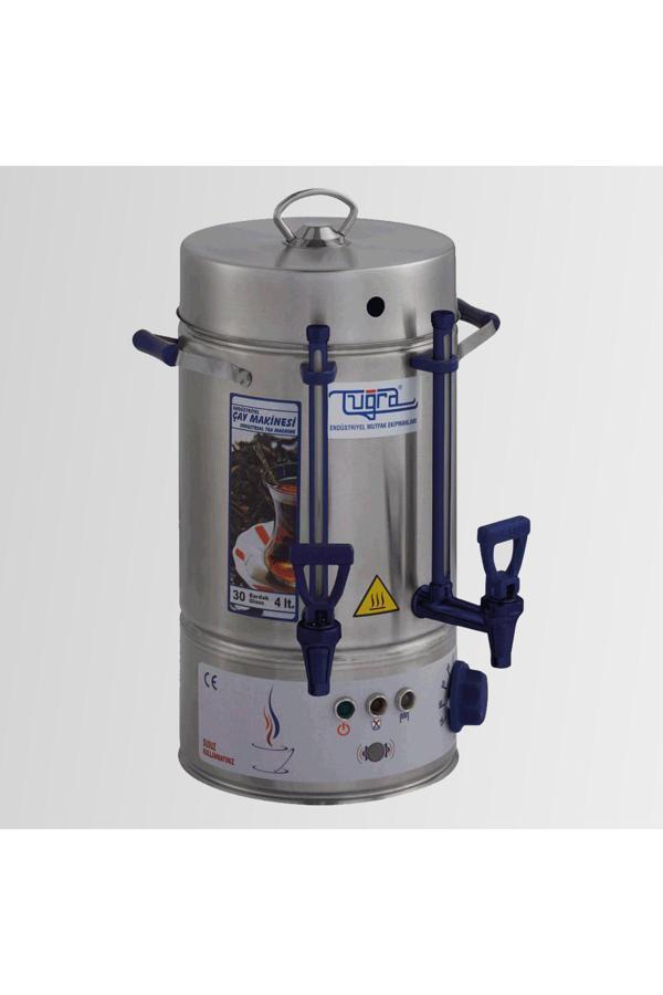 Tuğra Elektrikli Semaver 30 Bardak 4 Litre Çay Makinesi Otomatı Çaycı Krom - Image 1