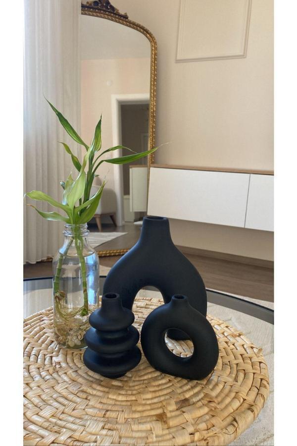 3’lü Set Iskandinav Dekoratif Bohem Vazo | OG-3 | - Image 1