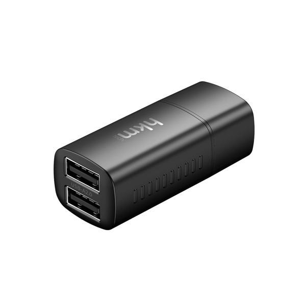 hkm tech WIZARD 3-in-1 Type-C to USB-A OTG Çevirici Dönüştürücü Adaptör, 1*USB-A 3.0 ve 2.USB-A 2.0, Siyah - Image 1