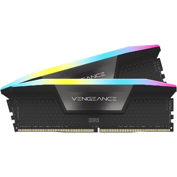 CORSAIR 32GB (2x16GB) Vengeance RGB 6400MHz CL30 DDR5 Siyah Dual Kit Ram CMH32GX5M2B6400Z30 - Image 1