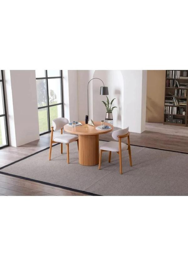 Terra 90x190 Sabit Ahşap Masa Yemek Odası Takımı, Mutfak Takımı | 2 Adet Sandalye - Image 1