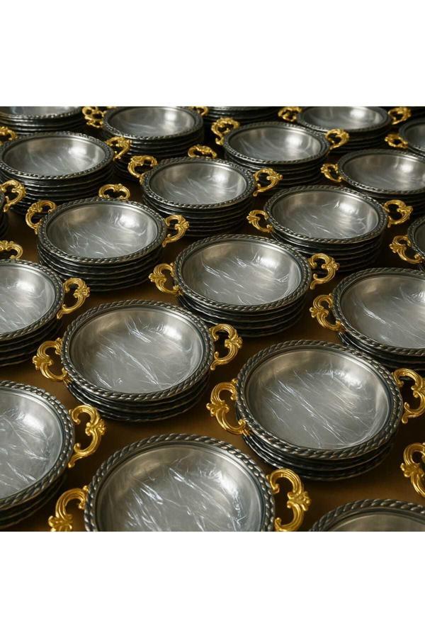 Derya Vefa Metal 3'Lü Bakır Tava Sahan Seti - Image 1