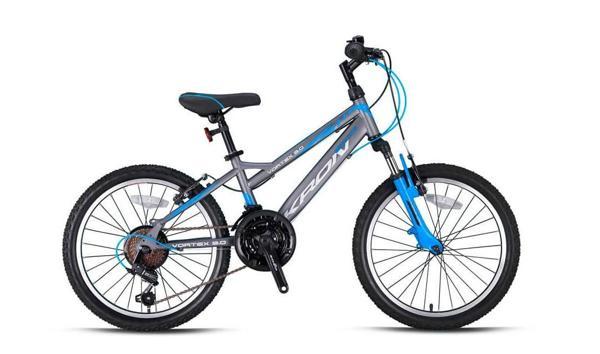 Kron VORTEX 3.0 20 Jant 7 Vites V-Fren Çelik Çocuk Bisikleti Füme Mavi 20 Jant Vitesli Bisiklet - Image 1