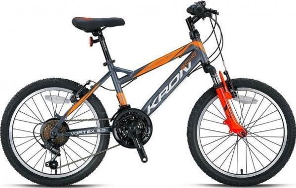Kron VORTEX 3.0 20 Jant 7 Vites V-Fren Çelik Çocuk Bisikleti Füme Turuncu 20 Jant Vitesli Bisiklet - Image 1