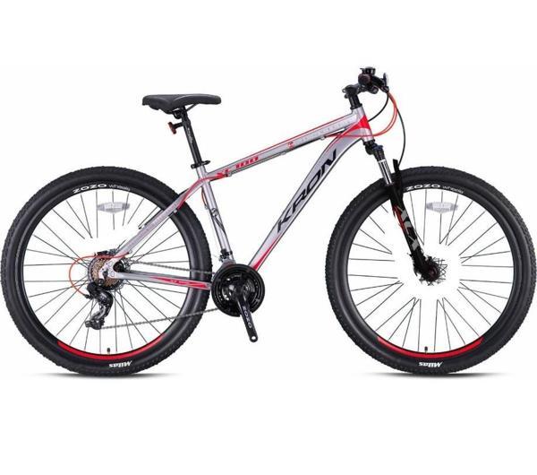 Kron XC 100 26 Jant V-Fren 21 Vites Alüminyum Gövde Çocuk Dağ Bisikleti Titanyum Gri Kırmızı - Image 1