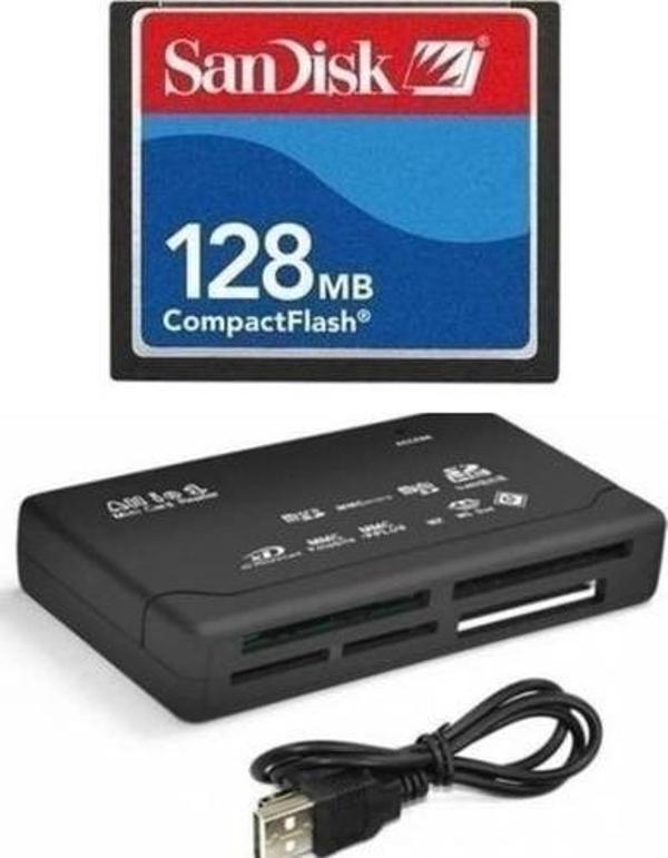 Sandisk 128 MB Compact Flash Hafıza Kartı - USB 2.0 Cf Kart Okuyucu - Image 1