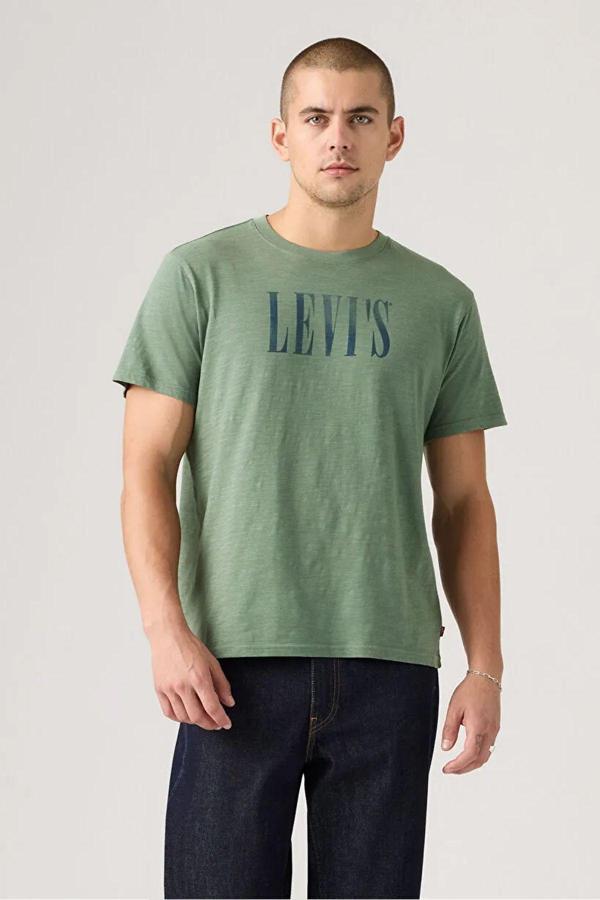 Levi's Erkek Relaxed Yeşil Bisiklet Yaka T-shirt - A2082-0292 - Image 1