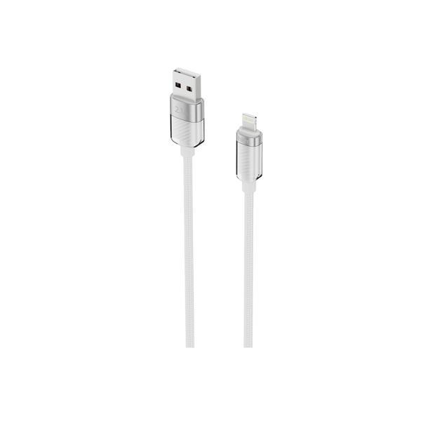 hkm tech KNIT GLAM 2.1A hızlı şarj destekli, USB-A to Lightning Şarj ve Data Aktarım Kablosu, 1 metre - Image 1