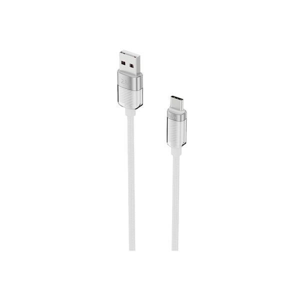 hkm tech KNIT GLAM 2.1A hızlı şarj destekli, USB-A to Type-C Şarj ve Data Aktarım Kablosu, 1 metre - Image 1