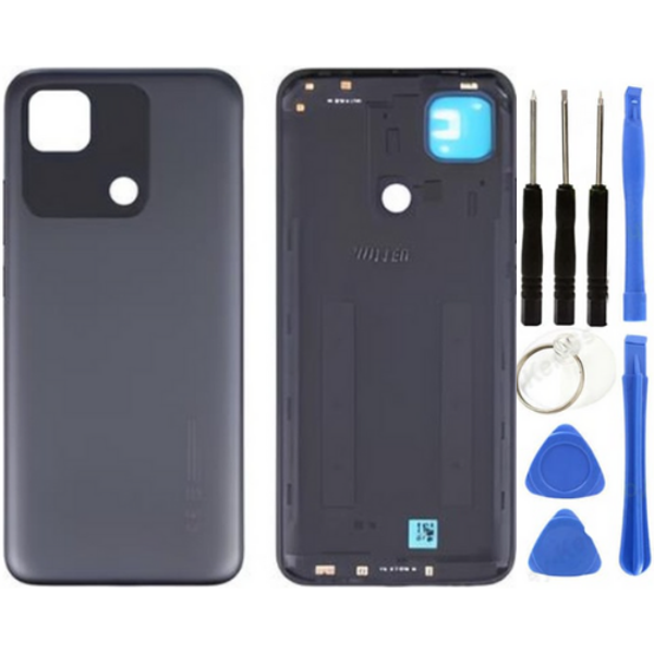 Redmi 10A Uyumlu Full Kasa Arka Pil Kapağı Siyah + Tamir Seti - Image 1