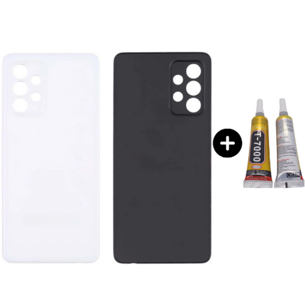 Samsung A52 SM-A525 Uyumlu Arka Pil Kapağı Beyaz + B7000 - Image 1