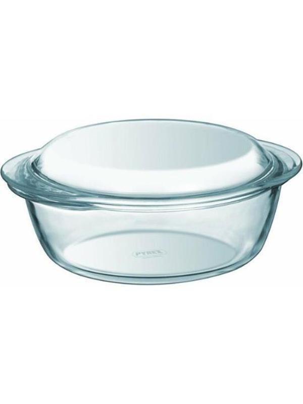 Pyrex 207A000/7343 Kapaklı Cam Yuvarlak Fırın Kabı 1,3 L - Image 1