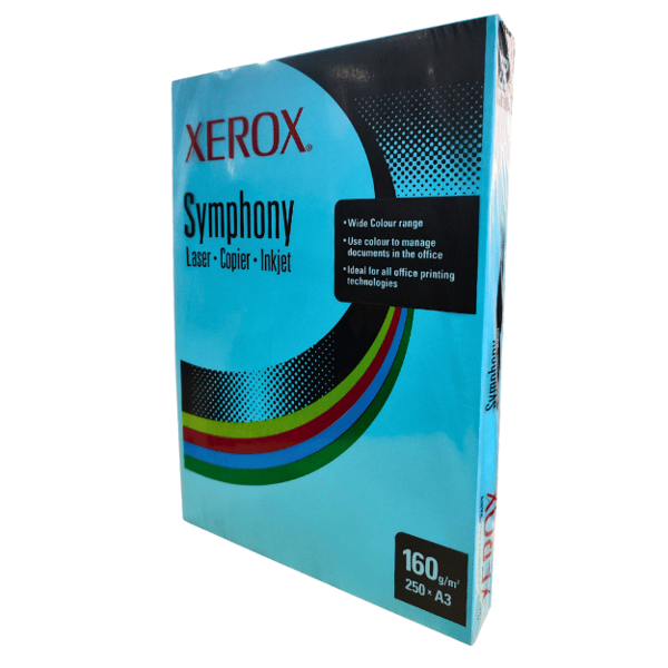 Xerox Symphony A3 160 Gr Kopya Kağıdı Mavi 250 Adet ( Laser - Copier - Inkjet) - Image 1