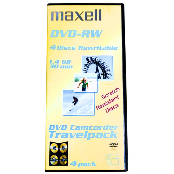 Maxell DVF-RW 4  X 1.4GB 30Min Discs DVD Camcorder Travelpack - Image 1