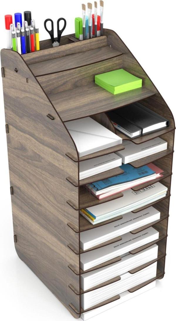 Design Otto Tower Masaüstü Organizer 10 Kat A4 Evrak Rafı - Image 1