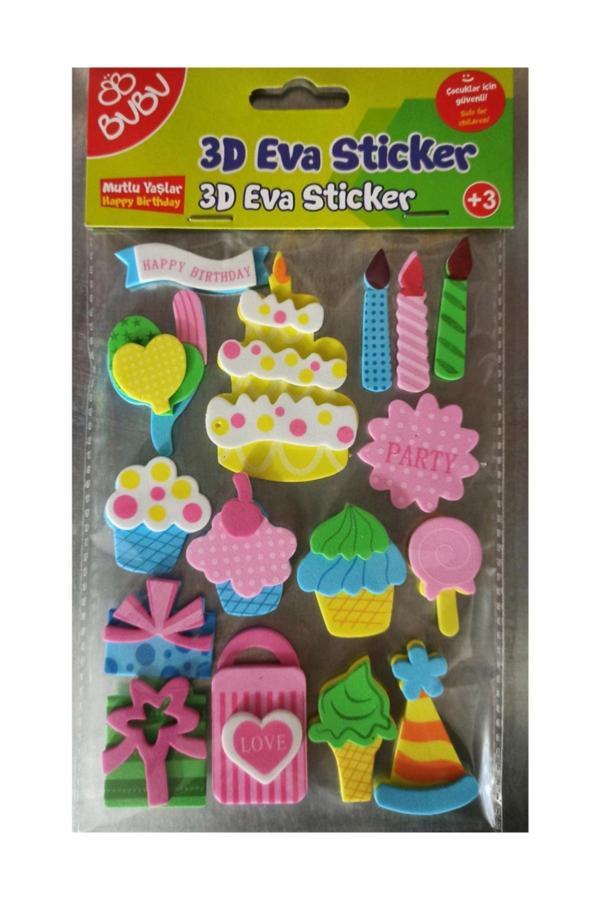 Bubu Eva Sticker 3D Eğlenceli Parti - Image 1