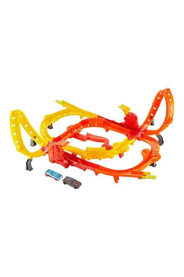 Hot Wheels Hot Ones Turbo Oyun Parkuru Ve 1:64 Ölçekli 2 Adet Oyuncak Araba Jfh35 - Image 1