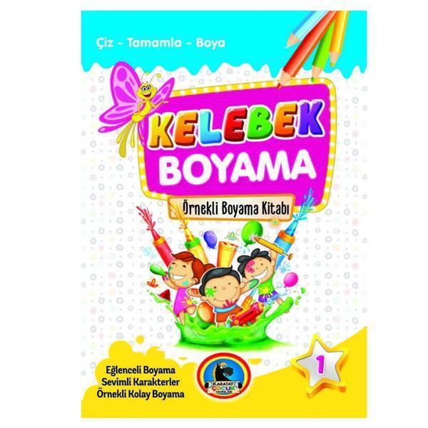 4E Boyama Kitabı Kelebek Örnekli Renkli 32 Sayfa - Image 1