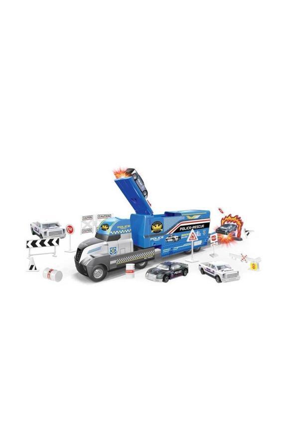 Maxx Wheels Transporter 2 Araçlı Polis Oyun Seti - Image 1