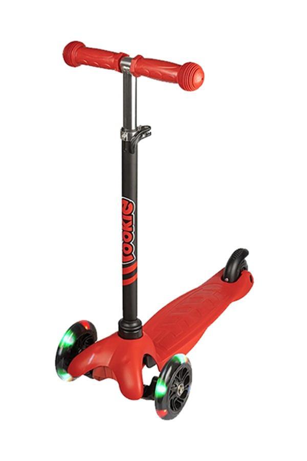 Rookie Kırmızı 3 Tekerlekli Işıklı Scooter - Image 1