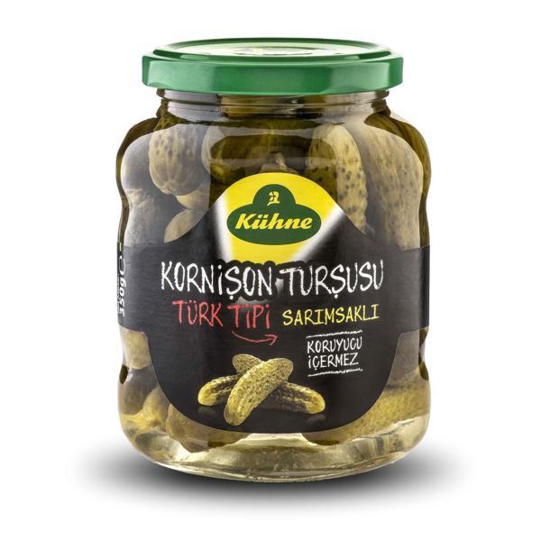 Kühne Türk Ti̇pi̇ Sarımsaklı Korni̇şon Turşu 350 Gr - Image 1