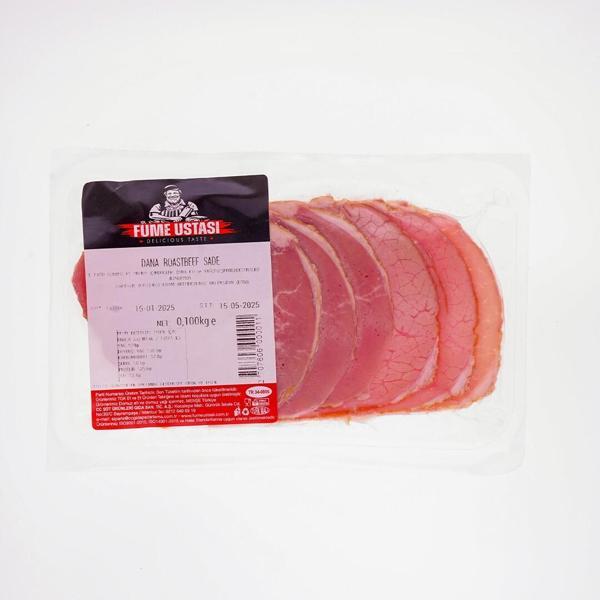 Füme Ustasi Di̇li̇mli̇ Dana Roastbeef 100 Gr - Image 1