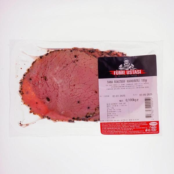 Füme Ustasi Karabi̇berli̇ Dana Roastbeef 100 Gr - Image 1