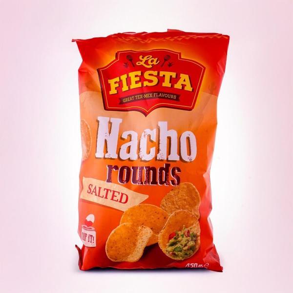 La Fiesta Salted Nacho Rounds Cips 450 Gr - Image 1