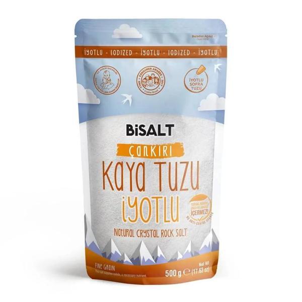 Bi̇salt İyotlu Çankiri Kaya Tuzu 500 Gr - Image 1