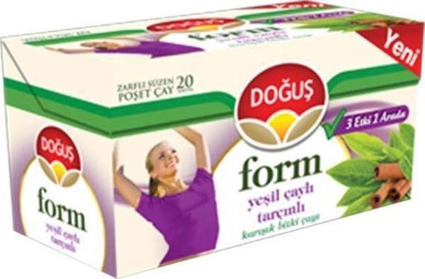 Doğuş Form Yeşilçay Tarçınlı Bitki Çayı 20x2 gr - Image 1