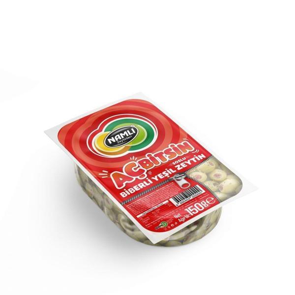 Namlı Aç Bi̇tsi̇n Bi̇berli̇ Yeşi̇l Zeyti̇n 150 Gr - Image 1