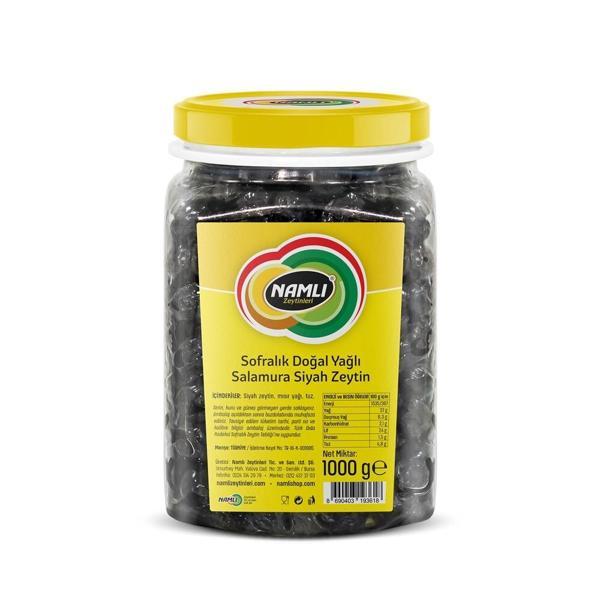 Namlı Yağlı Salamura Gemli̇k Ti̇pi̇ 261-290 Kb Si̇yah Zeyti̇n 1000 Gr - Image 1